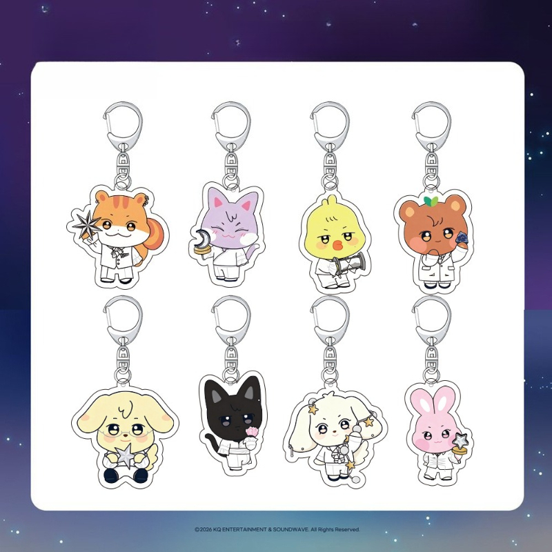 Women Accessories Images - Cute Cartoon Animal Image Acrylic Keychain