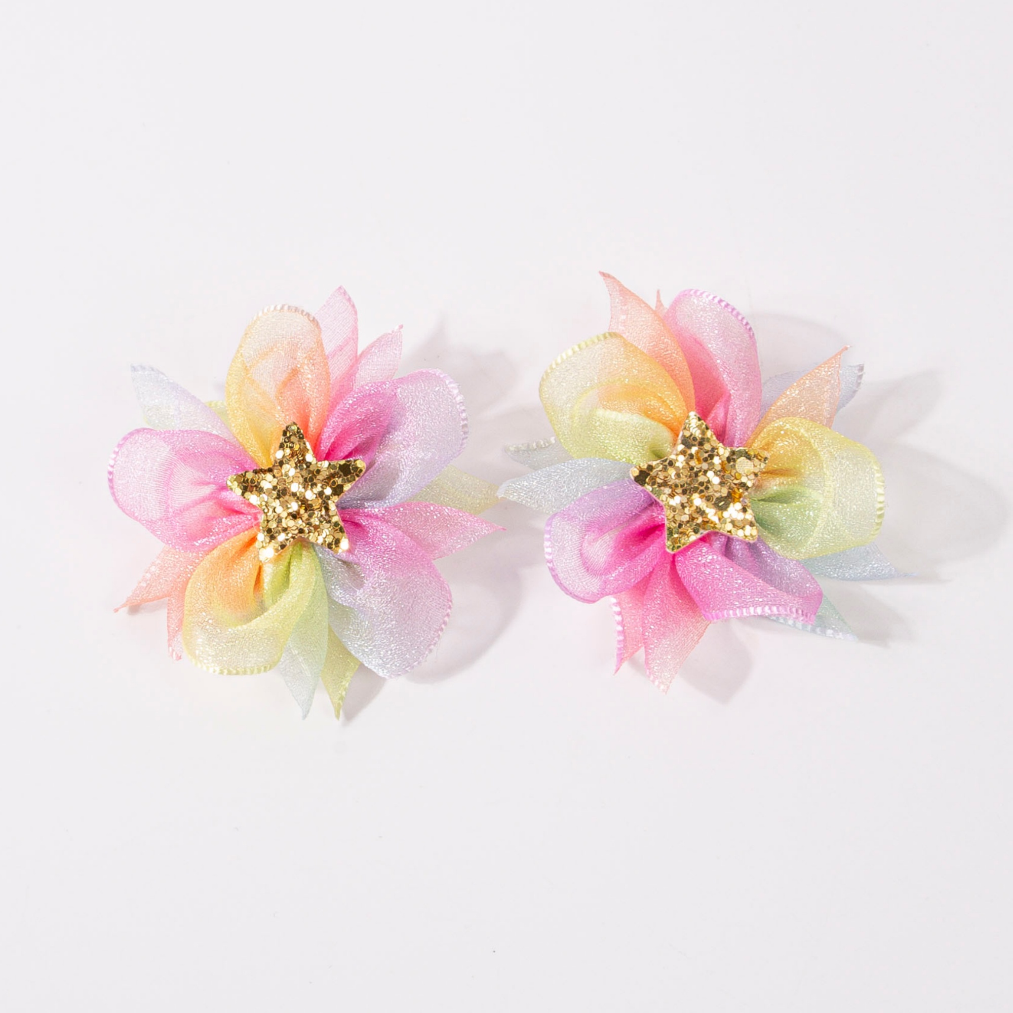 Women'S Accessories Rainbow Shops - 2/4 gradient rainbow chiffon hair clips