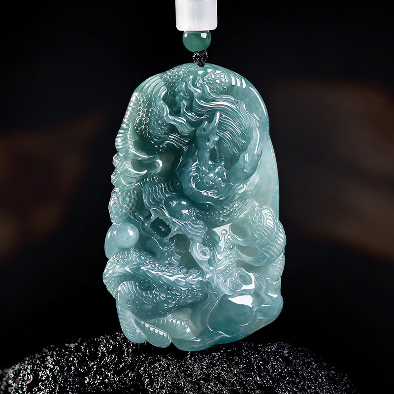 Natural Burmese Jadeite Dragon - Women Accessories Jewelry review and price