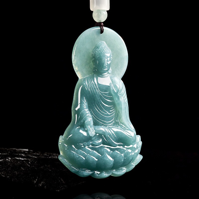 Natural Burmese Jadeite Buddha - Women Accessories Jewelry review and price