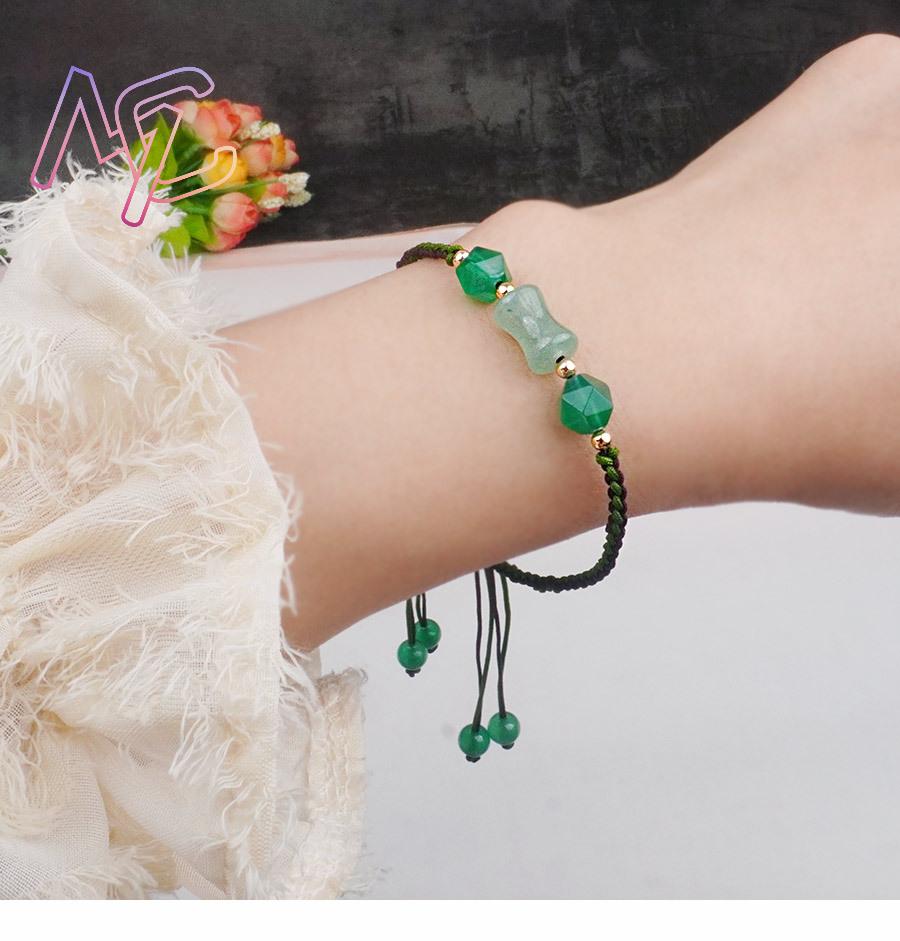 Green Natural Jade Beads Brace - Women'S Vintage Accessories review and price