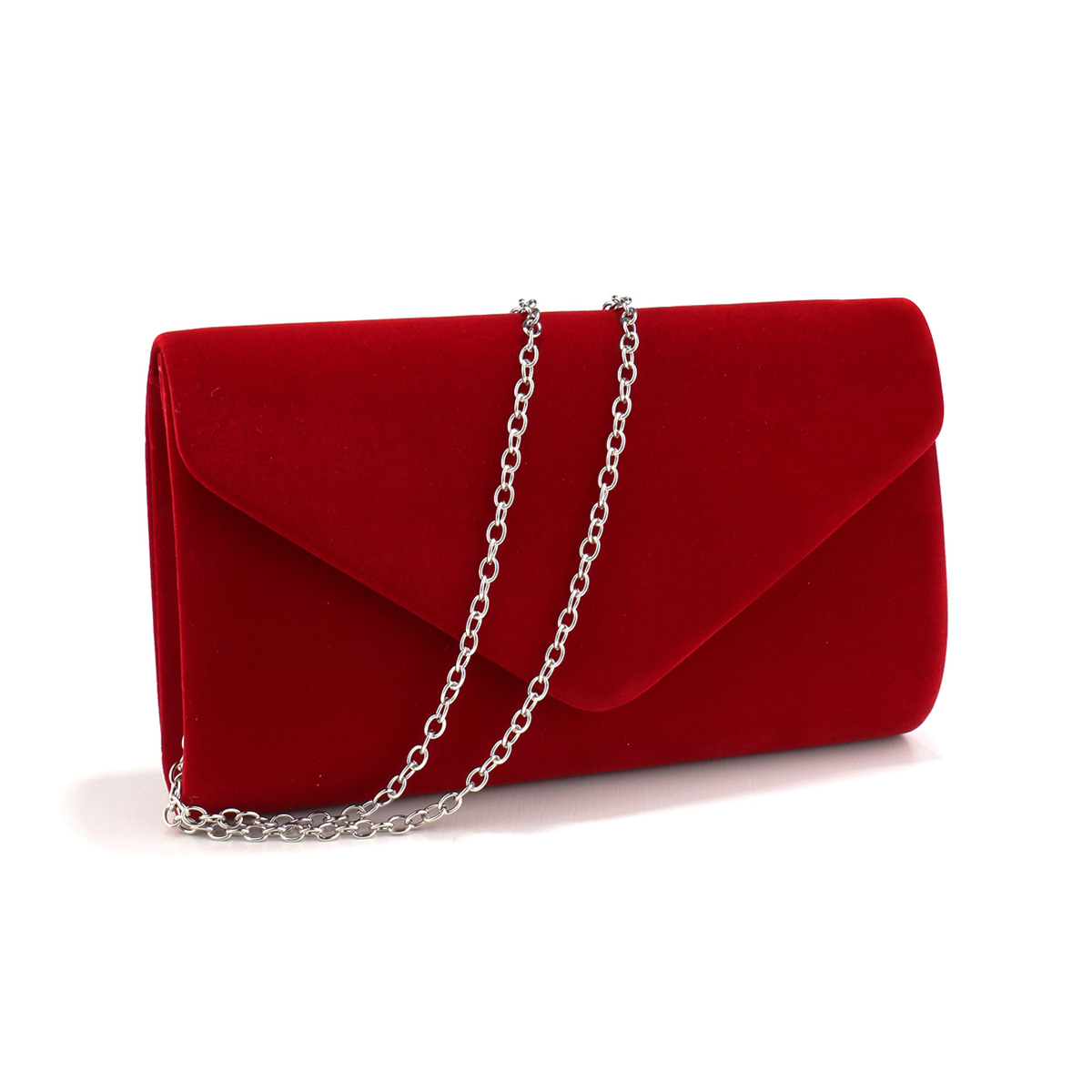 Red Color Women Evening Bags C - Wallet Chain Bag review and price