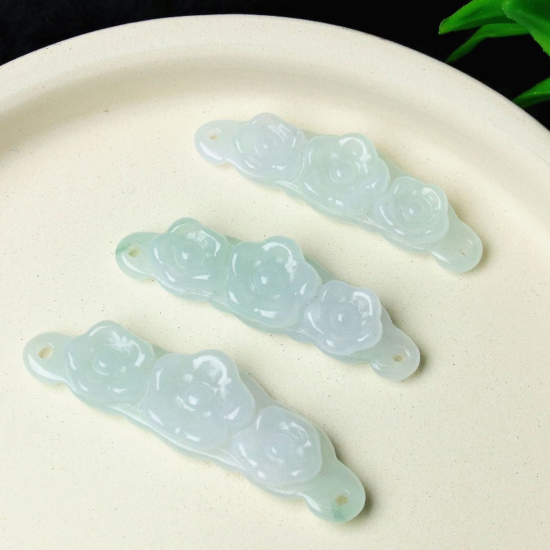 1pc Natural Jadeite Emerald Fl - Women Accessories Jewelry review and price