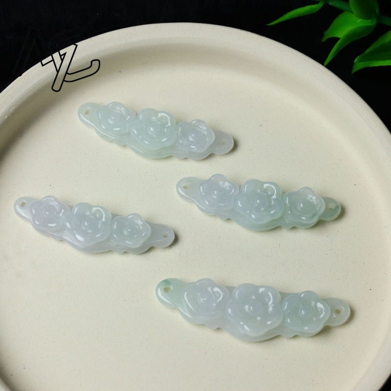 1pc Natural Jadeite Emerald Fl - Women Accessories Jewelry review and price