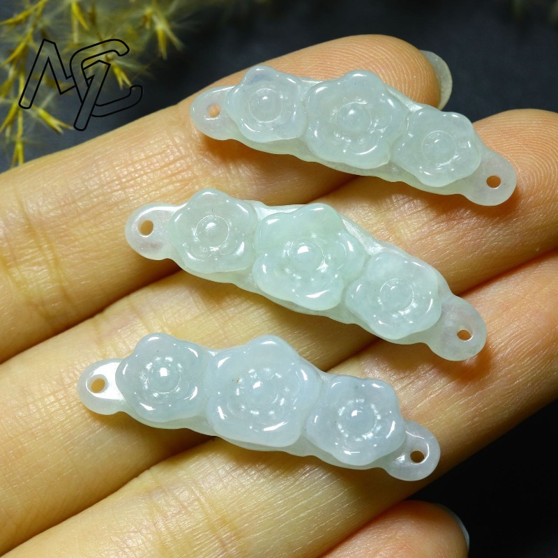 1pc Natural Jadeite Emerald Fl - Women Accessories Jewelry review and price
