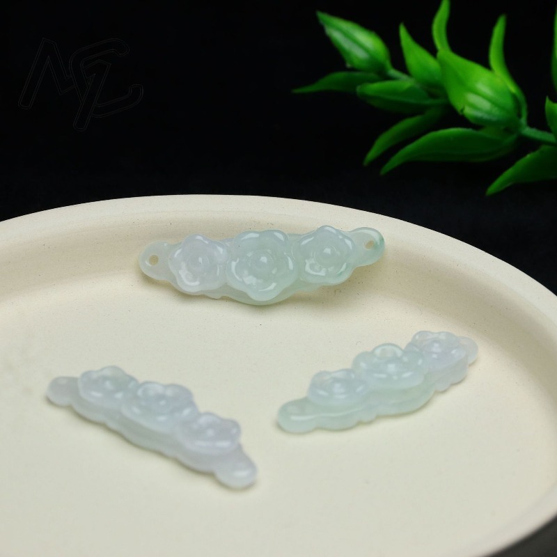 1pc Natural Jadeite Emerald Fl - Women Accessories Jewelry review and price