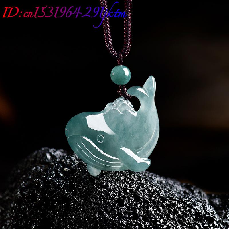 Natural Burmese Jadeite Whale  - Women Accessories Jewelry review and price