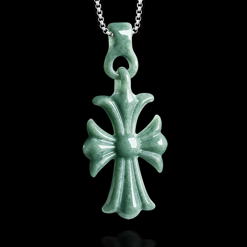 Natural Burmese Jadeite Cross  - Women'S Vintage Accessories review and price