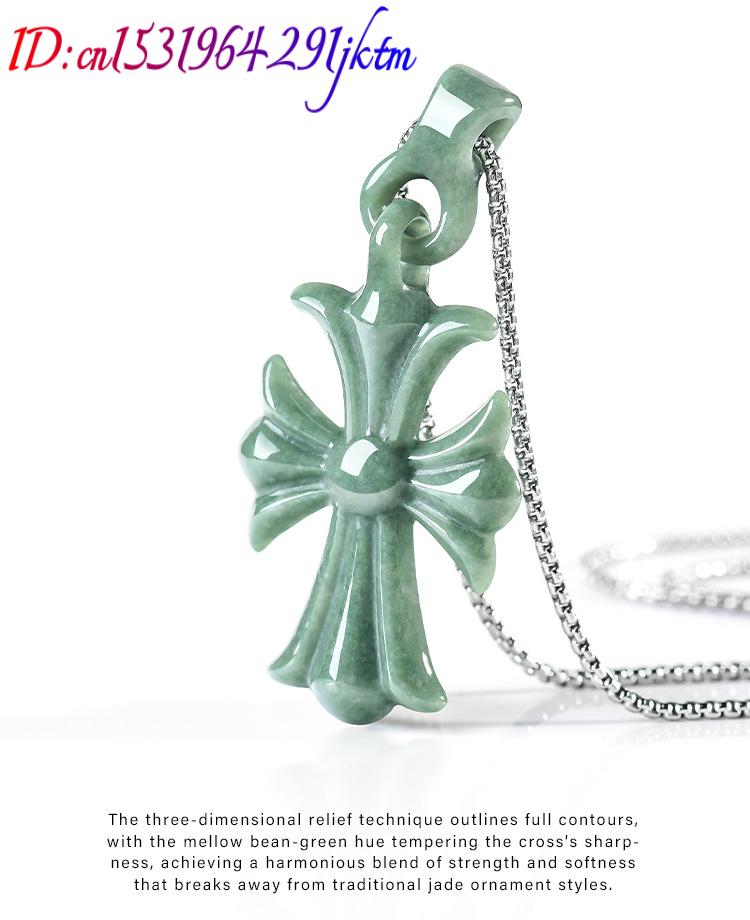 Natural Burmese Jadeite Cross  - Women'S Vintage Accessories review and price