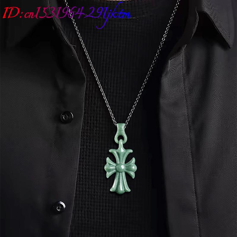 Natural Burmese Jadeite Cross  - Women'S Vintage Accessories review and price