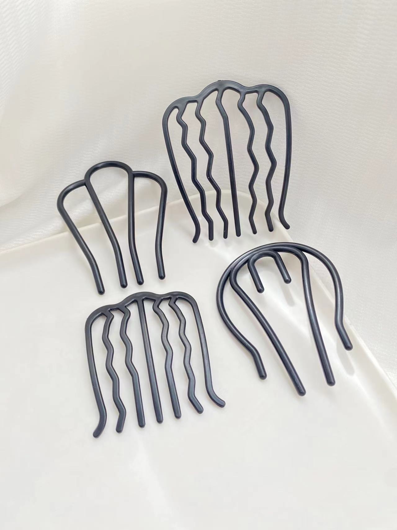 4pcs Black Hair Combs with Dif - Women Accessories Shop review and price