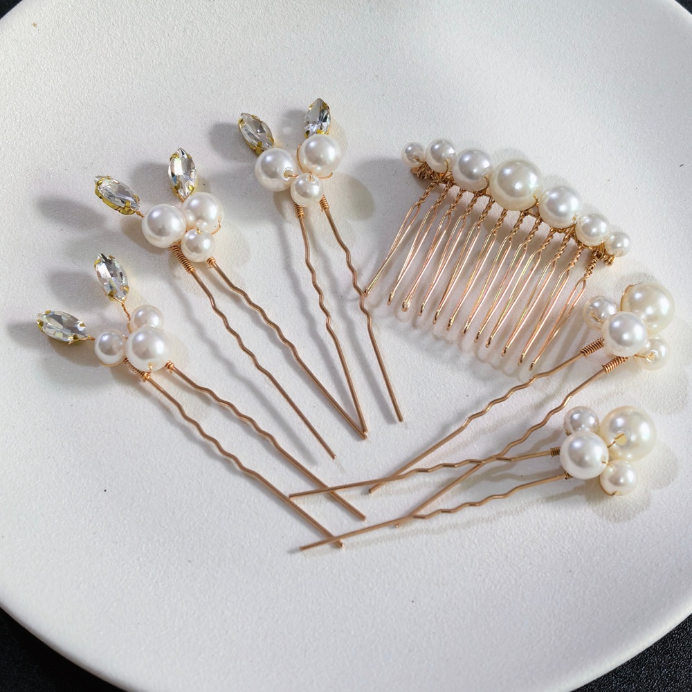 Pearl Crystal Hair Pins Comb S - Women'S Accessories List review and price