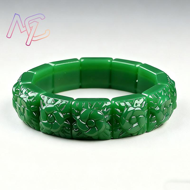 Real Jade Flower Bracelet Bang - Women'S Vintage Accessories review and price