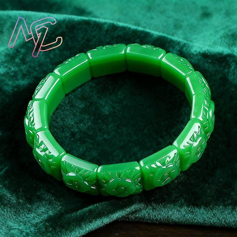 Real Jade Flower Bracelet Bang - Women'S Vintage Accessories review and price