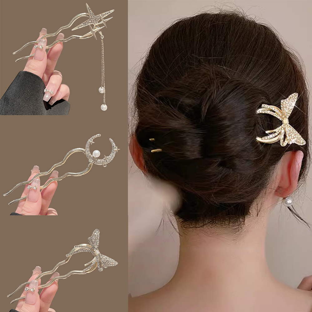 Pearl Flower Heart Moon U-Shap - Women Accessories Shop review and price