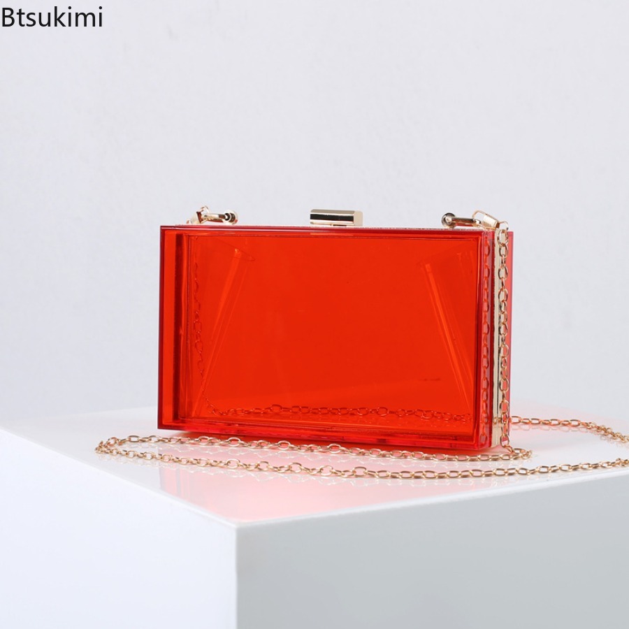 Fashion Transparent Acrylic Ev - Wallet Chain Bag review and price